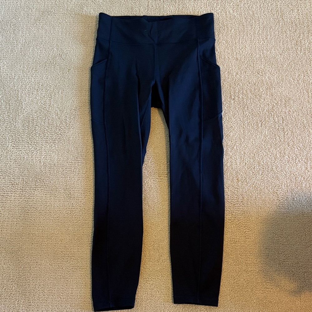 Navy Blue Lululemon Leggings With Pockets